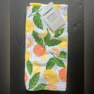 NWT Cuisinart Citrus Kitchen Towels, Set of 2
